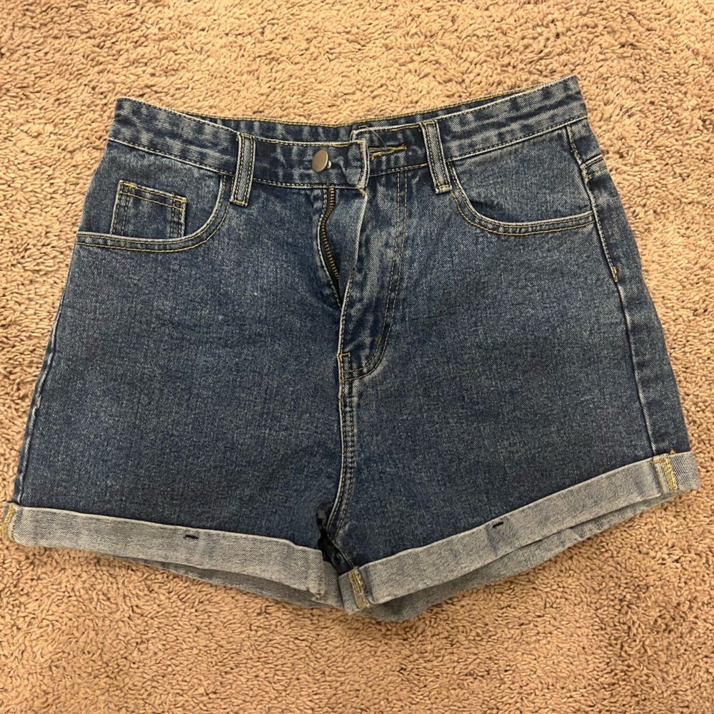 High Rise Denim Shorts Shein Size M (6)